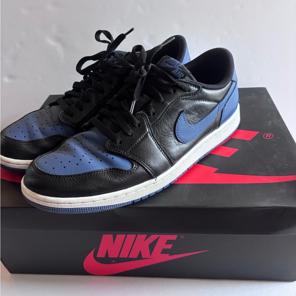 Jordan 1 Retro Low OG Mystic Navy Mens Size 13 CZ0790-041 Nike Sneakers - Picture 4 of 11